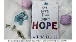 Review Singkat Serta Pesan Dalam Novel One Little Thing Called HOPE